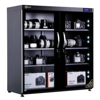 Tủ chống ẩm cao cấp Nikatei NC-250S viền nhôm mạ bạc